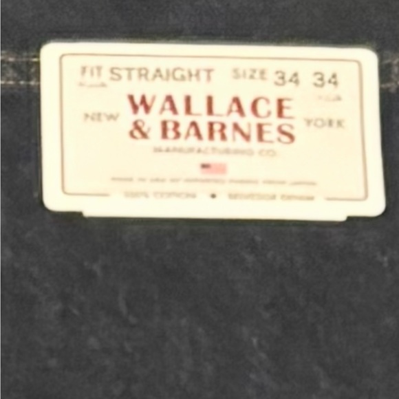 NWT Wallace and Blake Fit Straight Dark Denim size 34/34 Jeans - Picture 7 of 7